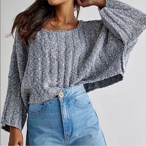 Free People Heather Gray Women's Sweater